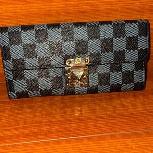Checkered Black and Gray Wallet